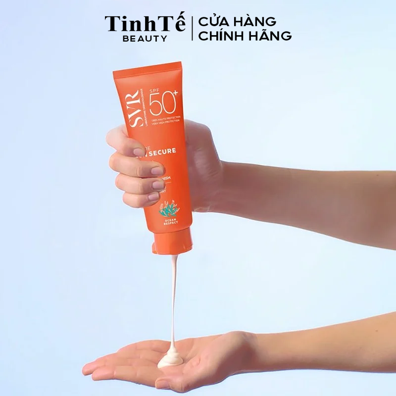 Kem chống nắng dạng lỏng trong suốt, không gây bóng nhờn SVR Sun Secure Fluide SPF50+ 50ml