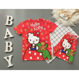 Đồ bộ in 3D hình mèo kitty cho bé gái
