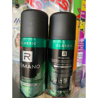 Xịt khử mùi Romano hương nước hoa Classic chai 150ml-mẫu mới