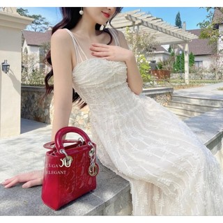 Đầm Maxi Dây Vải Ren Cúp Ngực