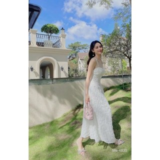 Đầm Maxi Dây Vải Ren Cúp Ngực