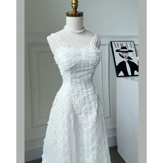 Đầm Maxi Dây Vải Ren Cúp Ngực