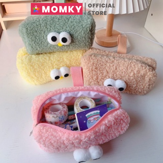 Túi đựng bút vải lông mềm túi đựng bút bằng lông mềm dễ thương hình gấu xinh xắn mềm mại