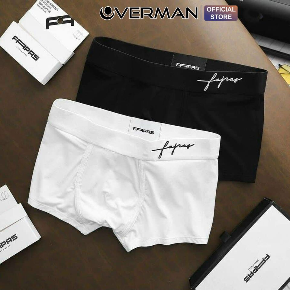 Quần lót nam boxer  thun lạnh co giãn 4 chiều, Quần sịp đùi nam FAP mềm mát  bigsize SD07 (Che tên) - OVERMAN