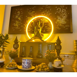 Vòng đèn neon led trang trí tượng thờ có kèm nguồn