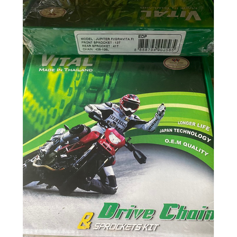 Yamaha Jupiter Gravita Fi Bộ Nhông Sên Dĩa VITAL Thông Số 13T - 41T Sên 428SB 108L MADE IN THAILAND