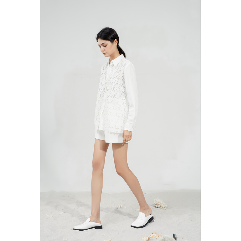 Áo sơ mi nữ Onetone dáng suông dài tay Ayana