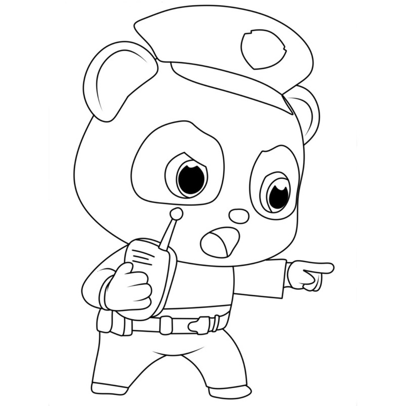 Cảnh sát Labrador - Set 10 Tờ Tranh Tô Màu Kích Thước A4 A5 Dành Cho Màu Sáp, Màu Chì - TRANH TÔ MÀU COLOR LAND