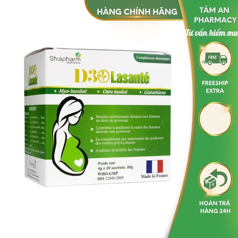D30Lasanté PHÁP Bổ trứng - Mang thai tự nhiên - Nhà Thuốc Tâm An