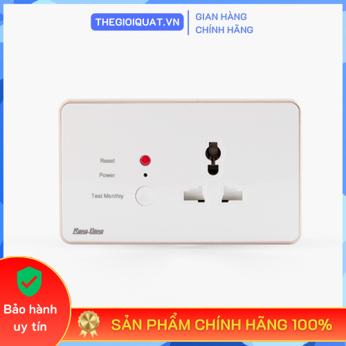Ổ cắm chống giật Rạng Đông OCAT01 1C/16A lắp âm tường, công suất chịu tải 3000W - Hàng chính hãng