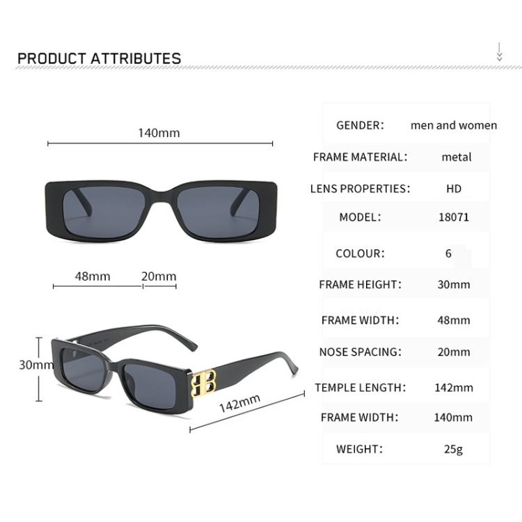 Kính mắt gọng chữ nhật, kính hot tiktoker thời trang cho nam và nữ