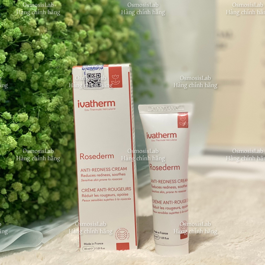 Ivatherm Rosederm Cream - Kem Dưỡng Chống Kích Ứng, Giảm Đỏ, Giảm Nổi Mao Mạch