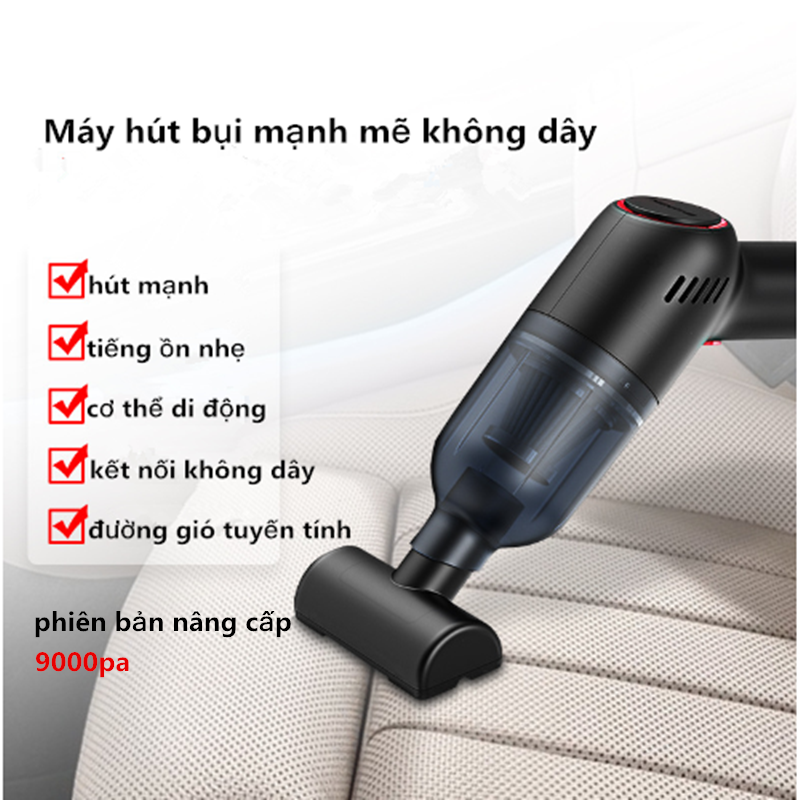Máy Hút Bụi Ô Tô Mini Cầm Tay Không Dây, Siêu Hút, Công Suất 120, Máy Hút Bụi Không Dây