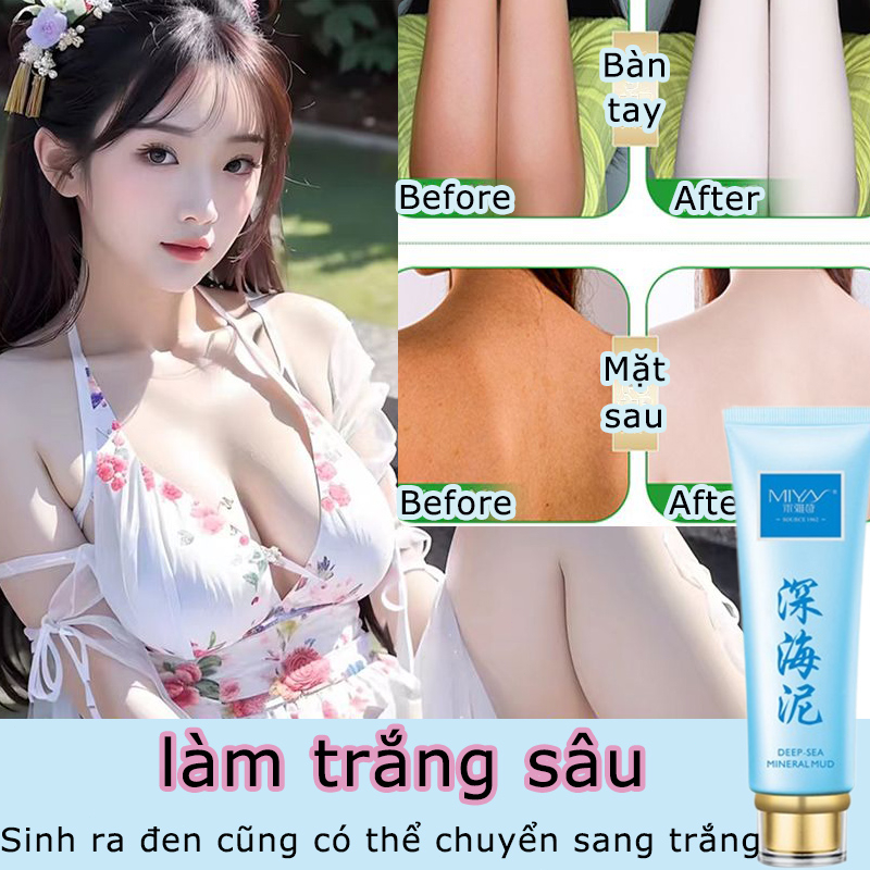 Kem làm trắng bùn biển sâu Sữa dưỡng thể làm trắng 150g Làm trắng sâu Sửa chữa làn da rám nắng Dưỡng ẩm cho da