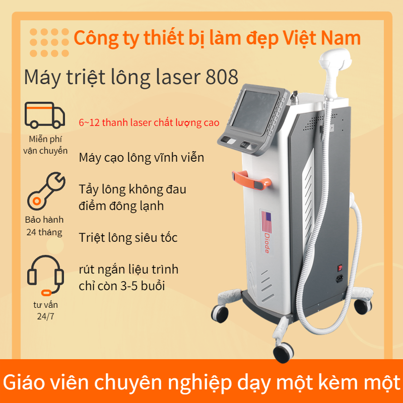 Máy Triệt Lông - Diode Laser 808 - Bảo hành 24 Tháng