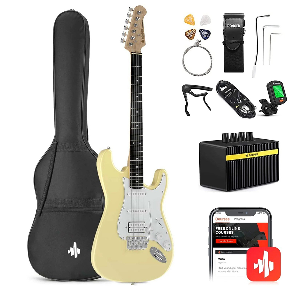 Electric Guitar, Guitar Điện Donner DST100 HSS Combo Đầy Đủ Phụ Kiện