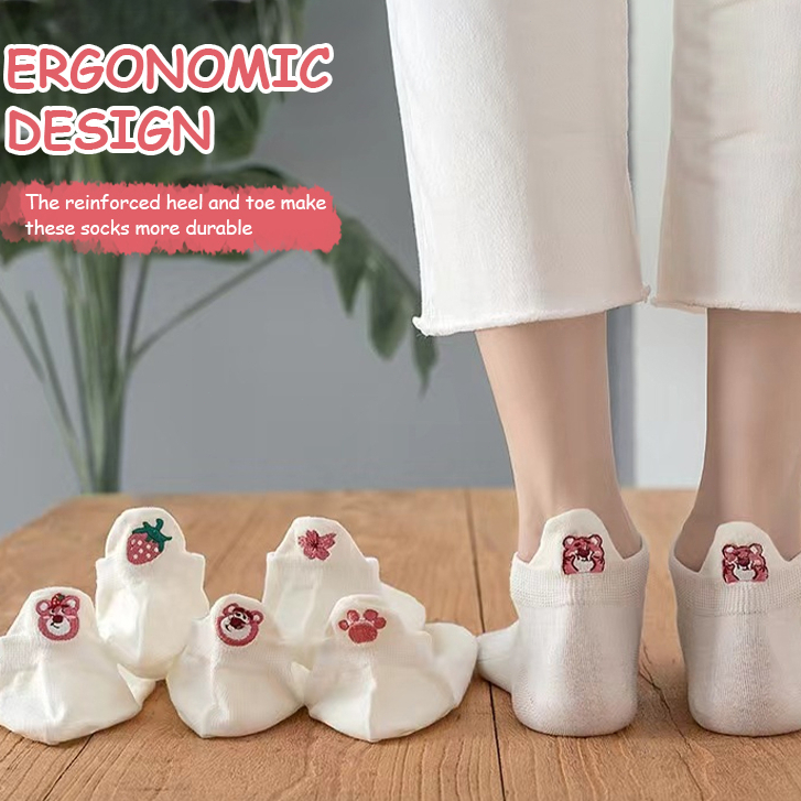 miumiuaTất nữ cổ cao họa tiết gấu đáng yêu phong cách Hàn Quốc nhiều mẫu