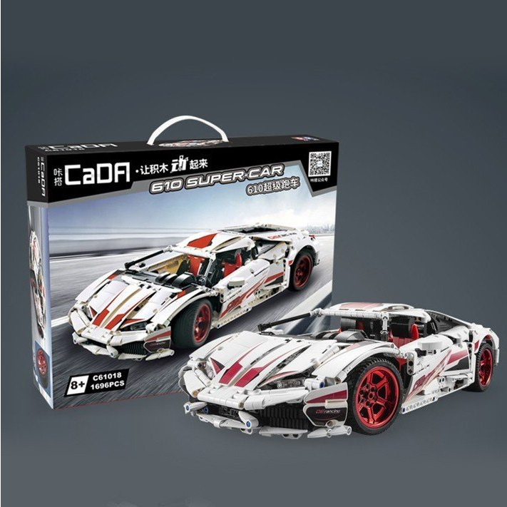 Mô Hình Lắp Ráp LEGO Nathashop Siêu Xe Lamborghini Huracan tỉ lệ 1:10