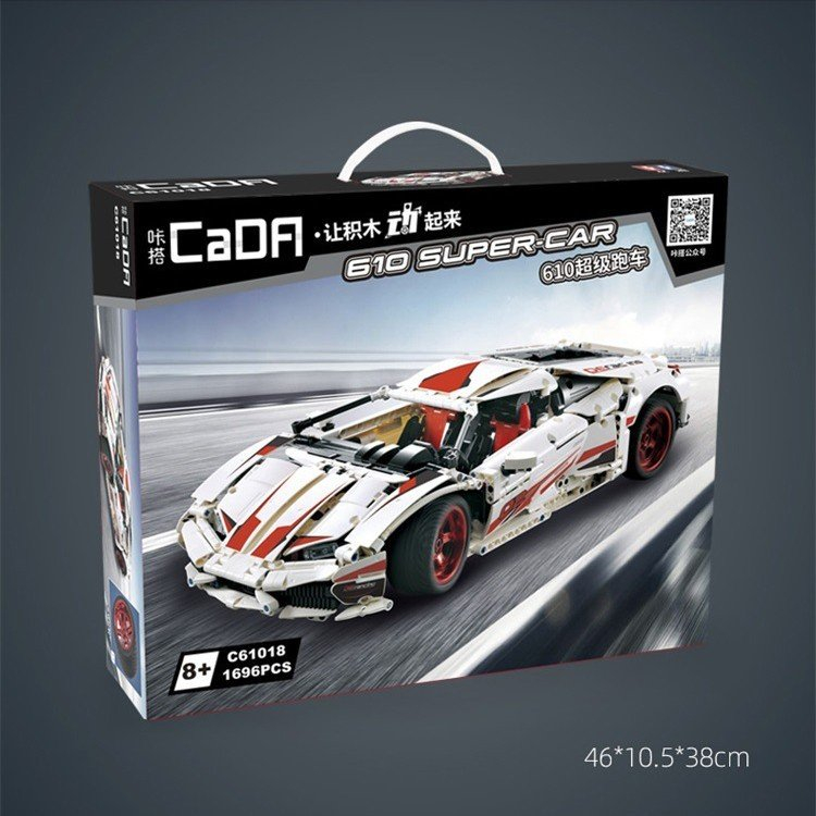 Mô Hình Lắp Ráp LEGO Nathashop Siêu Xe Lamborghini Huracan tỉ lệ 1:10