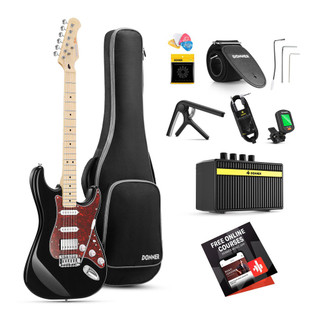 Electric guitar, guitar điện donner dst152 hss maple combo guitar đầy đủ phụ kiện