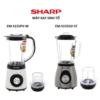 Máy xay sinh tố đa năng sharp em-s155pv-wh // em-s155gv-st