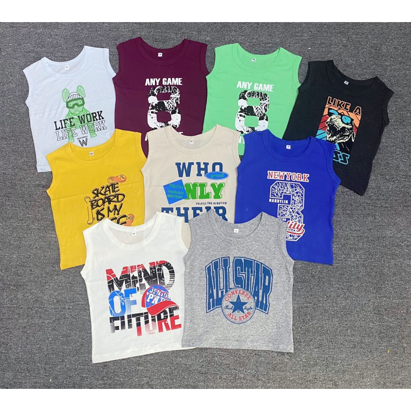 Áo ba lỗ Muji in hình size 80-150
