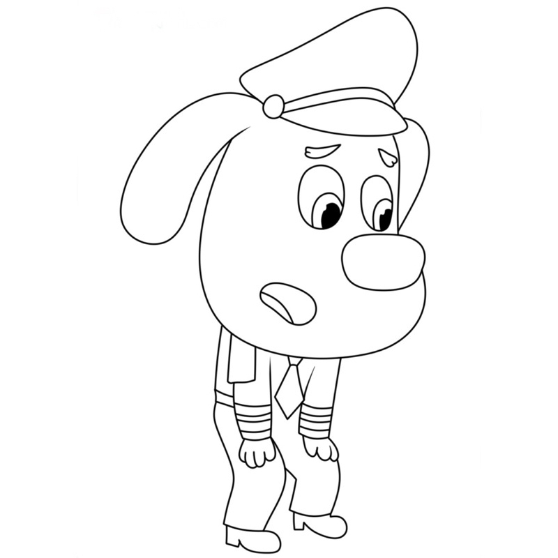 Cảnh sát Labrador - Set 10 Tờ Tranh Tô Màu Kích Thước A4 A5 Dành Cho Màu Sáp, Màu Chì - TRANH TÔ MÀU COLOR LAND