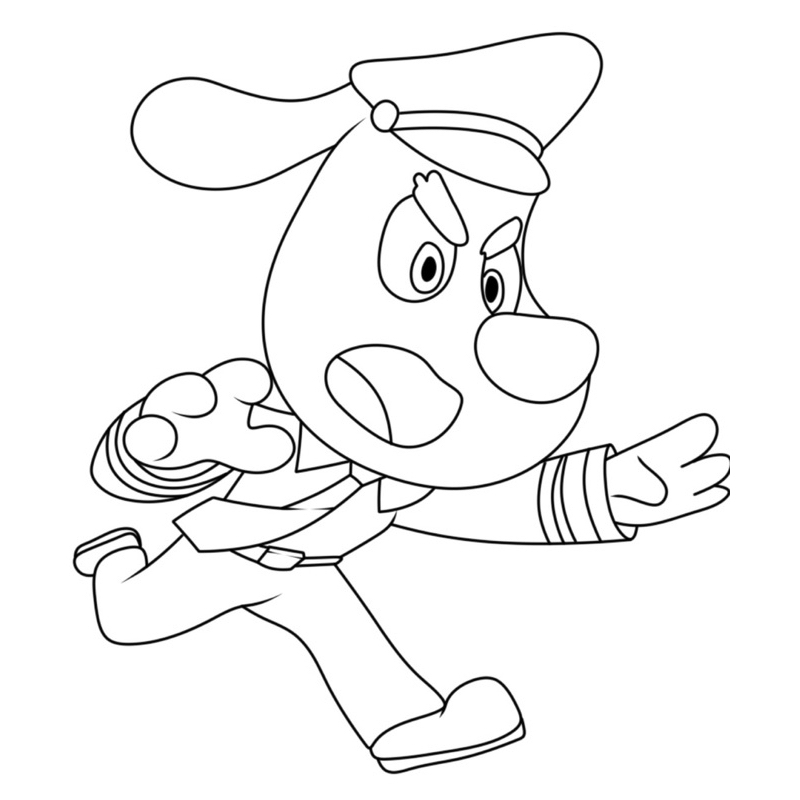 Cảnh sát Labrador - Set 10 Tờ Tranh Tô Màu Kích Thước A4 A5 Dành Cho Màu Sáp, Màu Chì - TRANH TÔ MÀU COLOR LAND