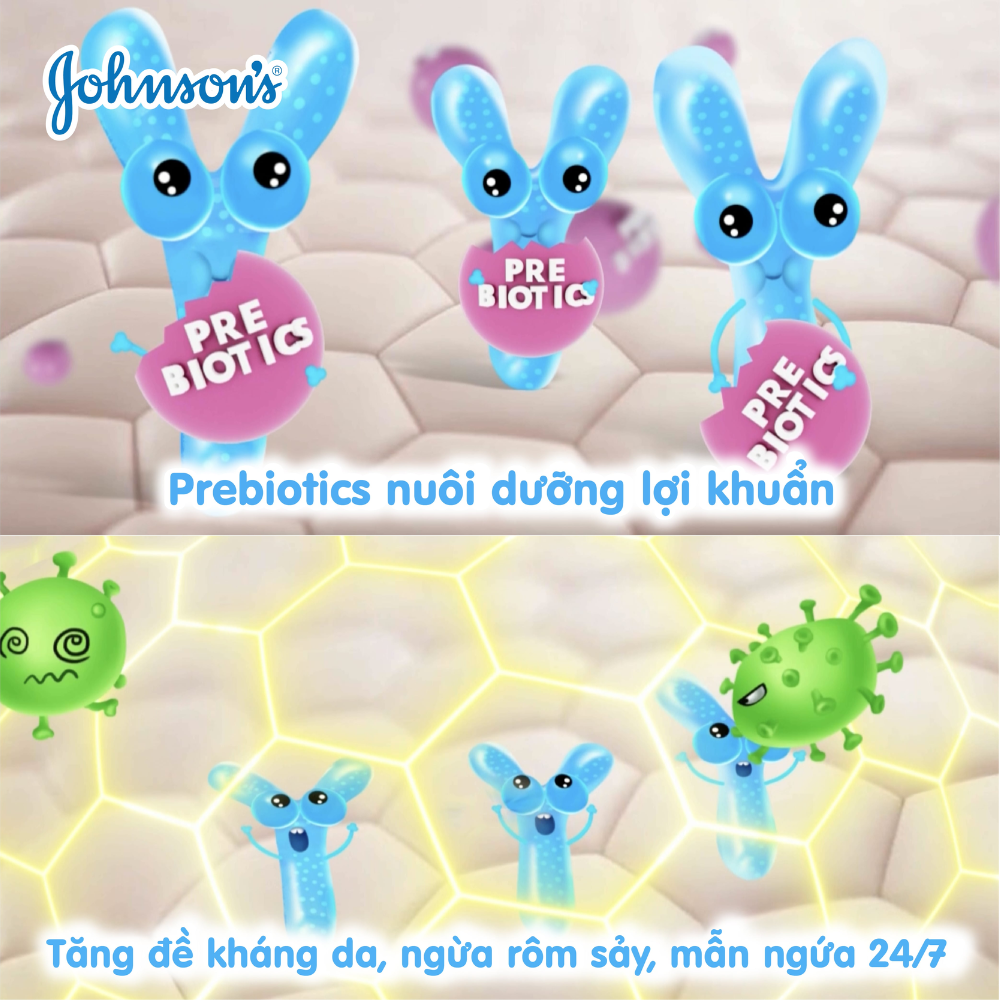 [BỘ 4 SIÊU RẺ] sữa tắm 2 trong 1 (gội+tắm toàn thân) mềm mịn Johnson' baby Bath Cotton Touch 500mlx4
