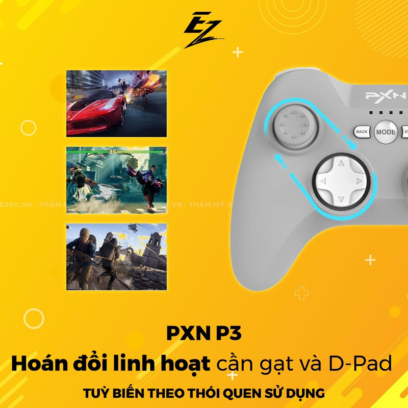 Tay Cầm Chơi Game Không Dây EasySMX 9110/PXN P3 | Gearbros