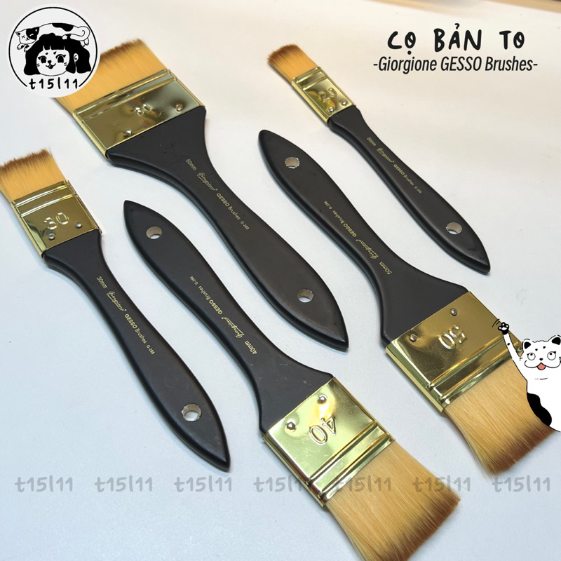 Cọ bản to cán dài Giorgione Gesso Brushes nhiều size