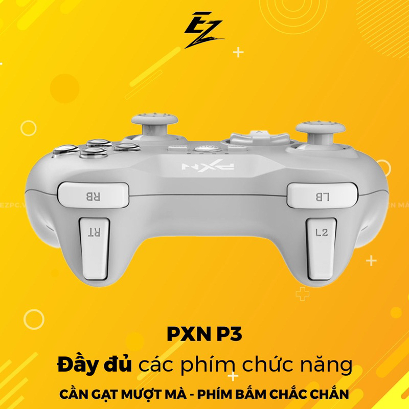 Tay Cầm Chơi Game Không Dây PXN P3 Grey Cho PC/PS3/Android/iOS | GEARBROS