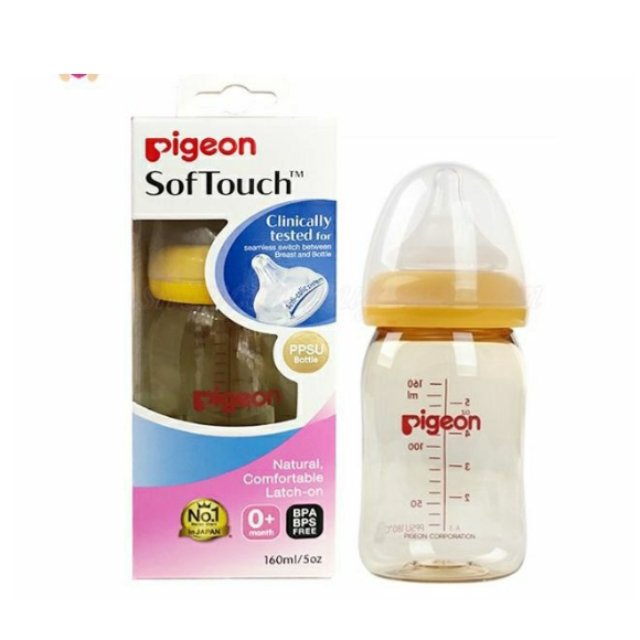 Bình sữa PPSU Plus Pigeon 160ml/ 240ml