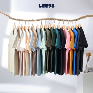  Áo thun form rộng tay lỡ trắng trơn unisex  áo phông form rộng tay lỡ trắng cổ tròn nam nữ cotton mềm mịn oversize 