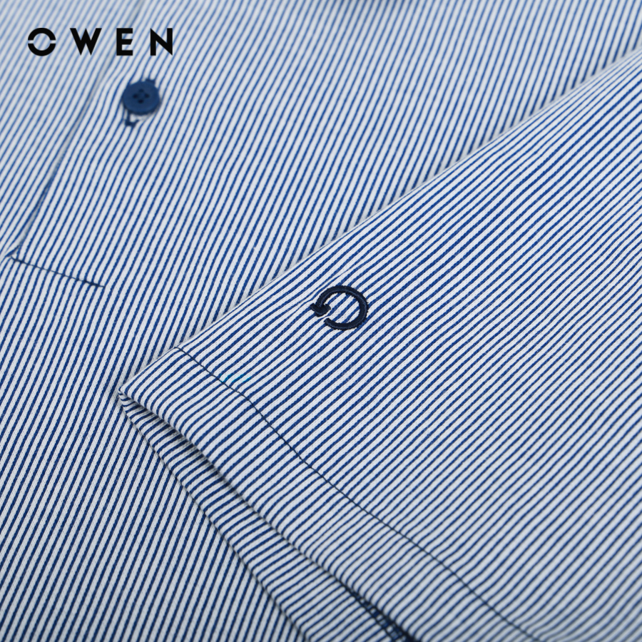 OWEN - Áo polo ngắn tay Bodyfit Navy chât liệu Renu - APT231541