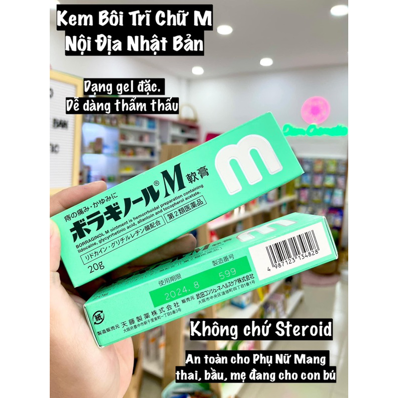 Kem Bôi Viên Đặt Trĩ Bầu Chữ M Nội Địa Nhật Bản