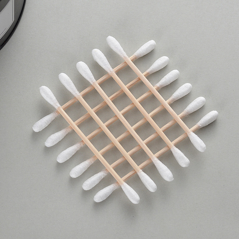 Tăm Bông Ngoáy Tai 100 Que Thân Gỗ, Tăm Bông Nặn Mụn Hai Đầu Vệ Sinh An Toàn 88383 mienphivanchuyen199k