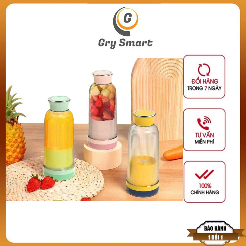 Máy Xay Sinh Tố Cầm Tay Mini Đa Năng Lưỡi 4 Cánh Cao Cấp Thép Không Gỉ Máy Xay Đa Năng Làm Sữa Đậu Nành Pin Trâu