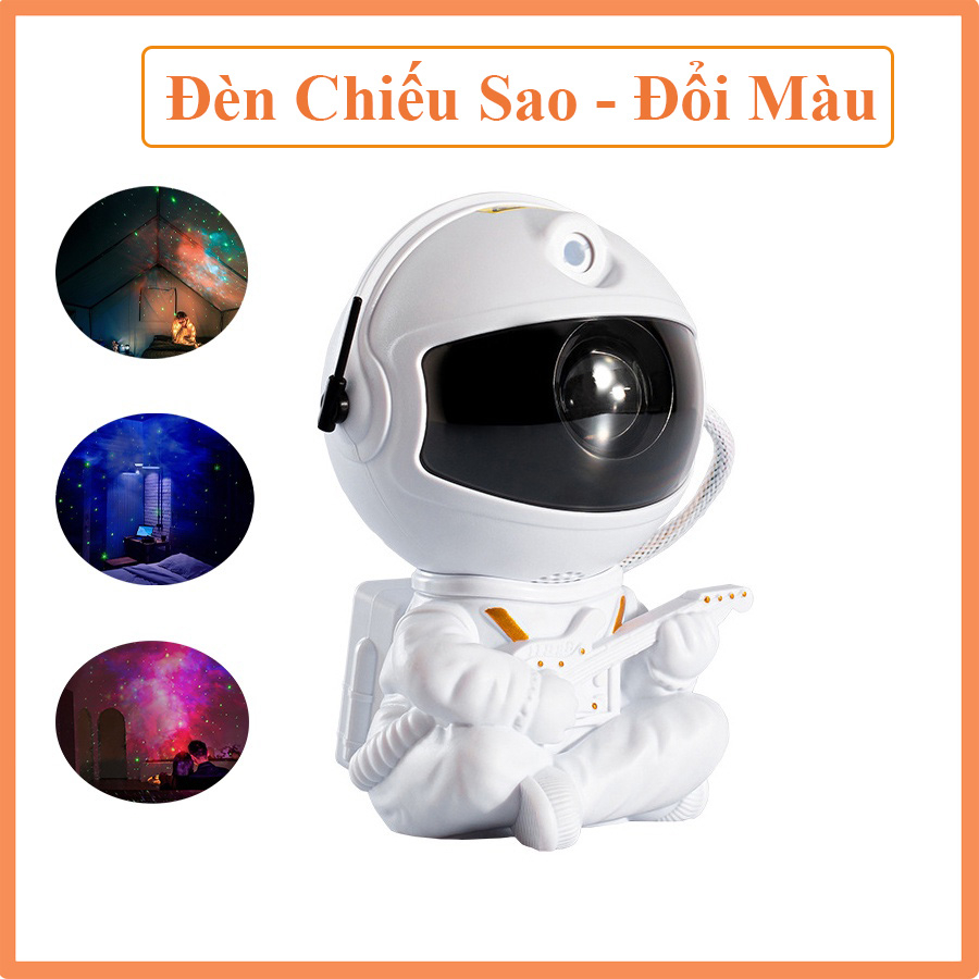 Đèn chiếu sao phi hành gia, đèn ngủ chiếu sao thiên hà, máy chiếu sao hình phi hành gia có nhạc đổi màu