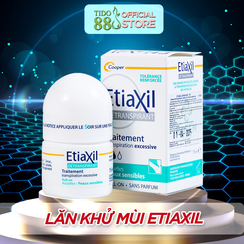 Lăn khử mùi Etiaxil hỗ trợ cải thiện mùi hôi hiệu quả dành cho da nhạy cảm chính hãng Pháp 15ml NPP Tido88