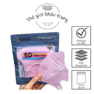 Khẩu Trang Y Tế 5D người lớn Thịnh Phát
