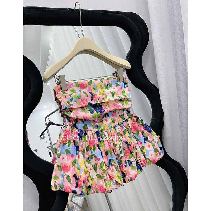Áo Kiểu, Áo Quây Hoa Cúp Ngực Chân Xòe Hàng Quảng Châu AP089 - Lolla Fashion