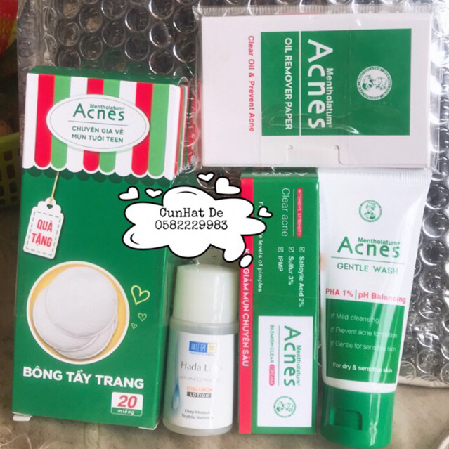 Combo 5 món Acnes Chăm Sóc Da Mụn Thâm 25g ( mẫu thử chính hãng )