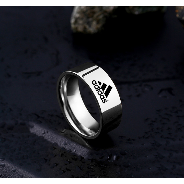 NHẪN INOX ADIDAS BẢNG TO 8MM N655