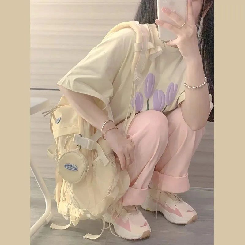 Áo Phông Hoa Tuylip Tím In Nổi Nữ  CAROLL FREESHIP  - Thun Hè Cộc Tay form rộng Phong Cách bánh Bèo HOT