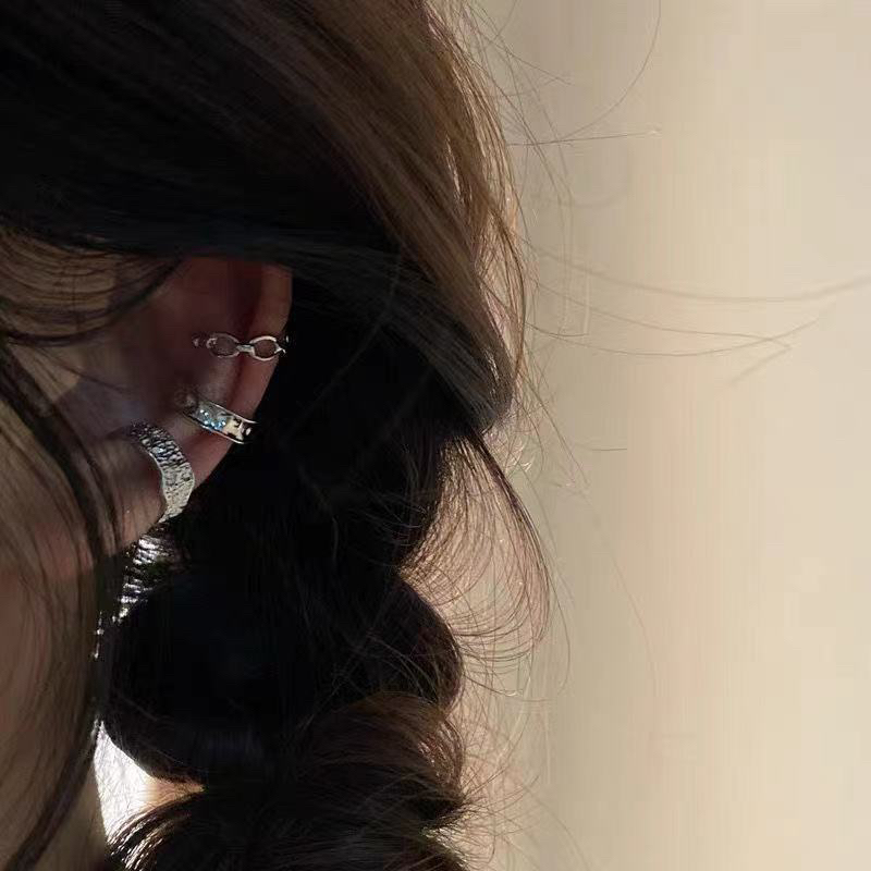 Set 3 khuyên tai kẹp vành nữ,khuyên tai không cần bấm lỗ,khuyên kẹp vành tai thời trang Hàn Quốc KT16