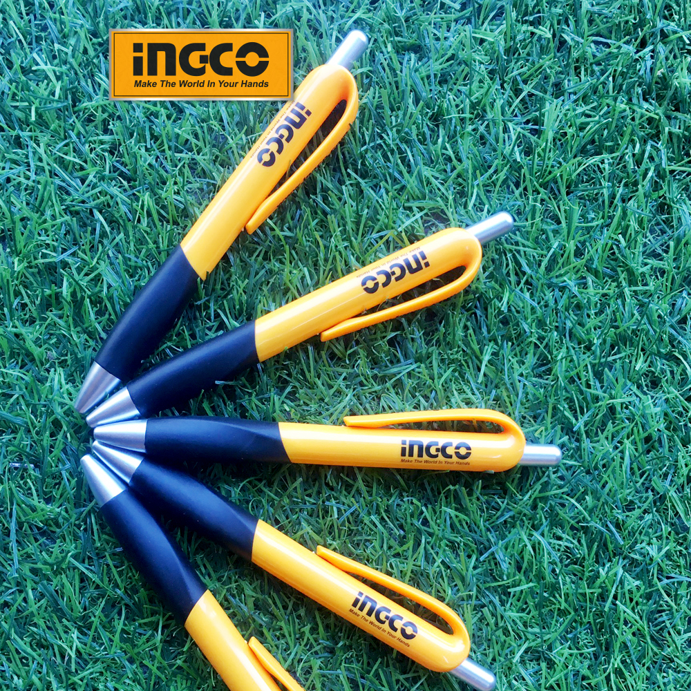Bút bi giá rẻ tiện lợi INGCO PMPEN01 màu vàng (mực đen)