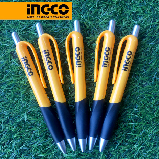 Bút bi giá rẻ tiện lợi INGCO PMPEN01 màu vàng (mực đen)