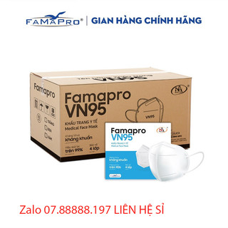 Khẩu trang VN95 Combo 50 hộp 250 Khẩu trang N95 không van chính hãng,công nghệ nhật bản,kháng khuẩn