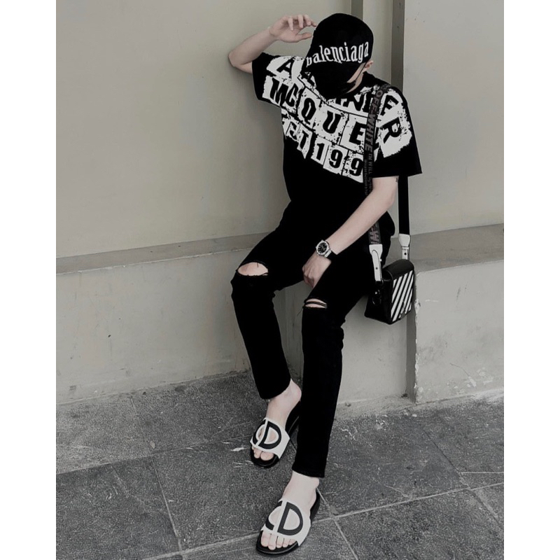 Áo phông M/C/Q hoạ tiết chứ cực chất new